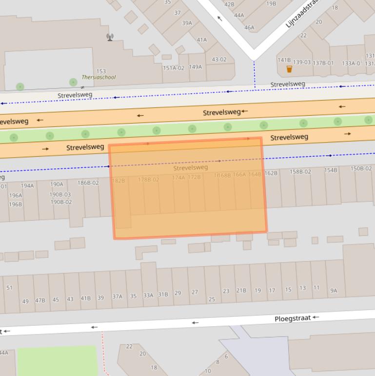 Kaart van postcodegebied 3075AT.