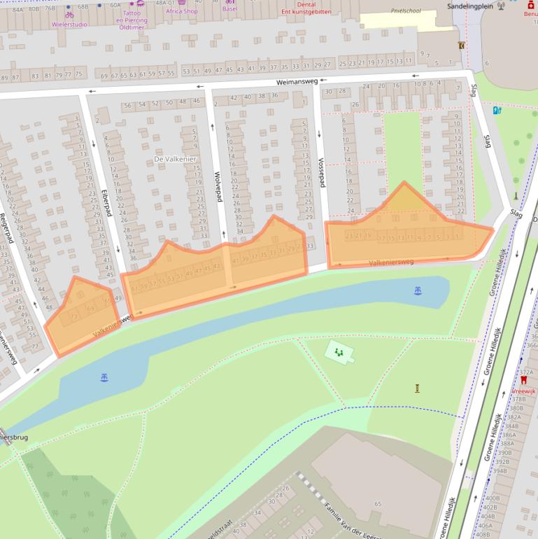 Kaart van postcodegebied 3075AX.