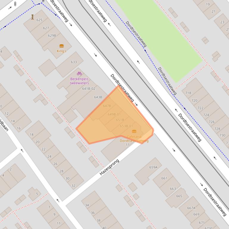 Kaart van postcodegebied 3075BD.