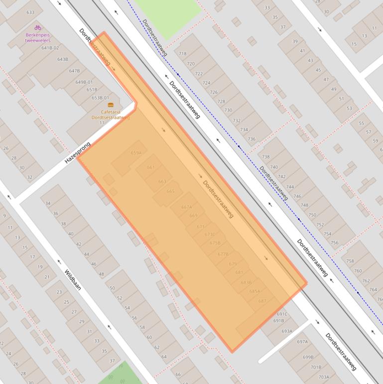 Kaart van postcodegebied 3075BE.