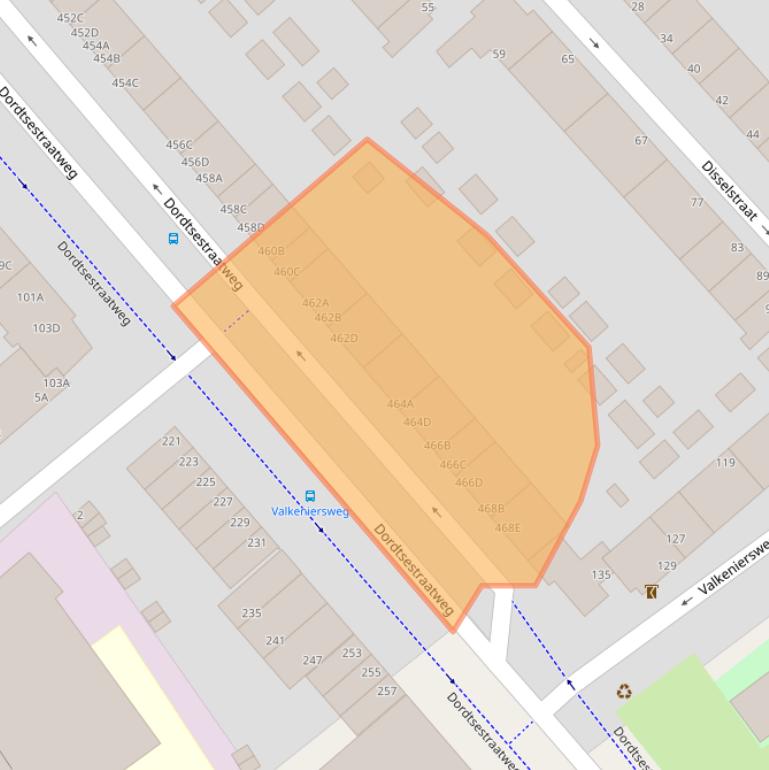 Kaart van postcodegebied 3075BM.