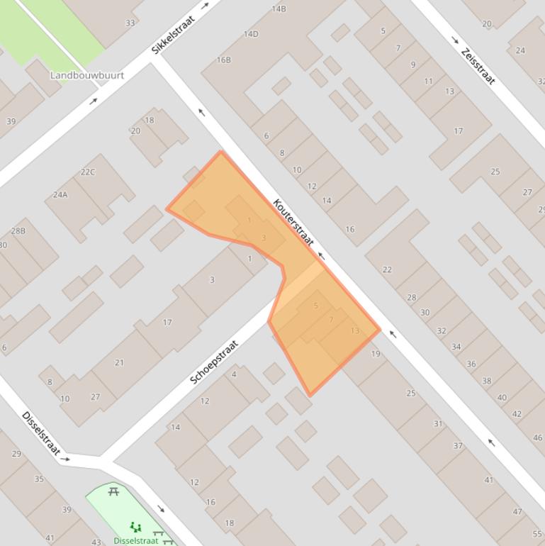 Kaart van postcodegebied 3075CD.