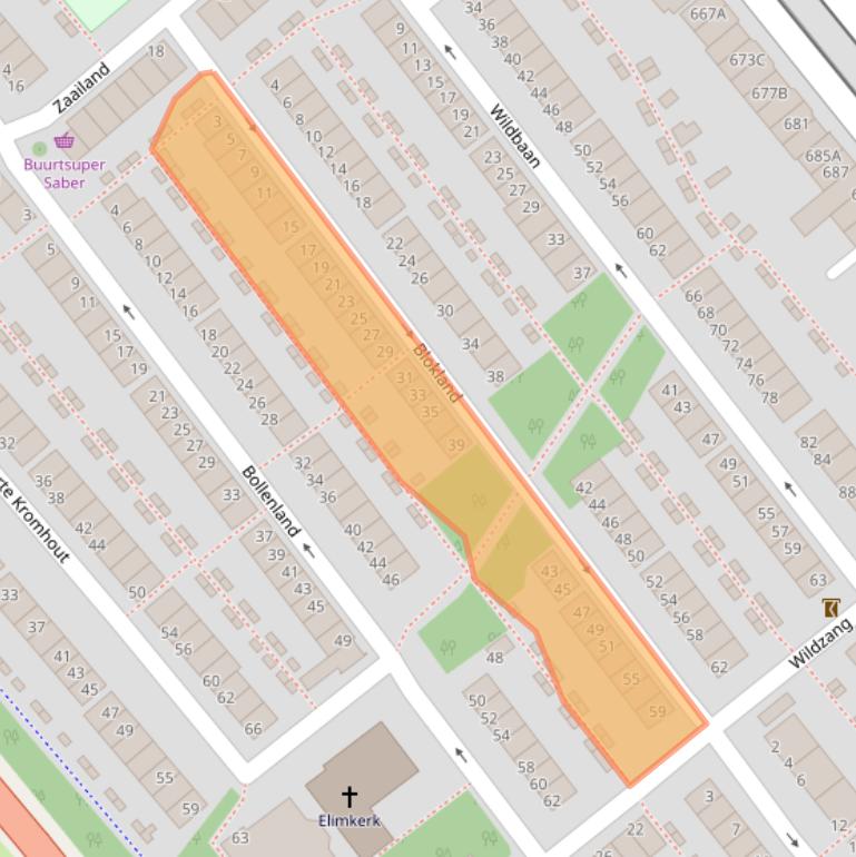 Kaart van postcodegebied 3075DA.