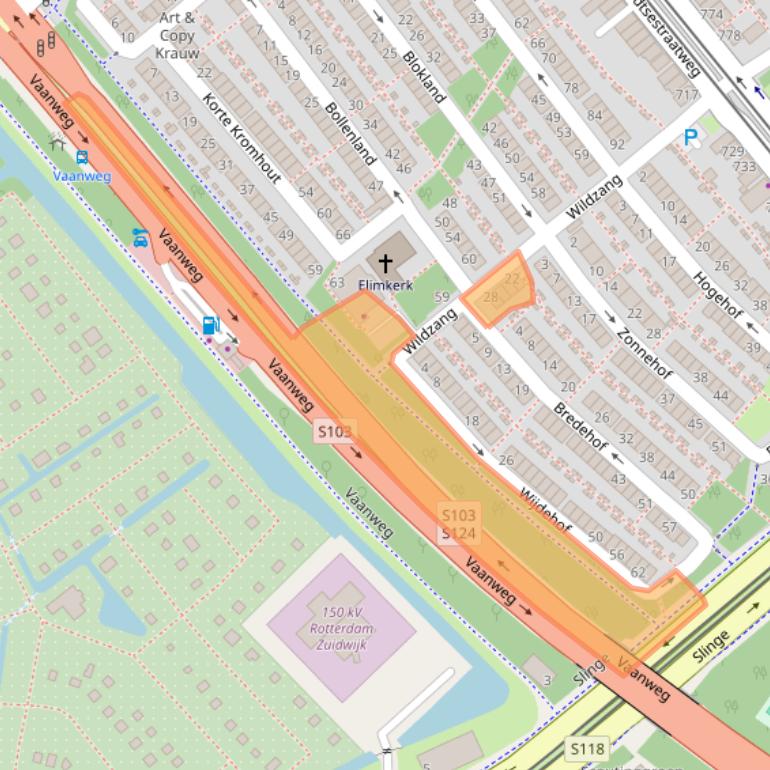 Kaart van postcodegebied 3075DS.