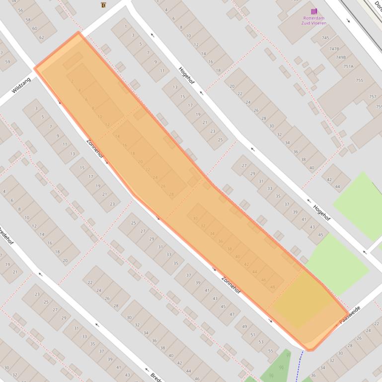 Kaart van postcodegebied 3075DX.