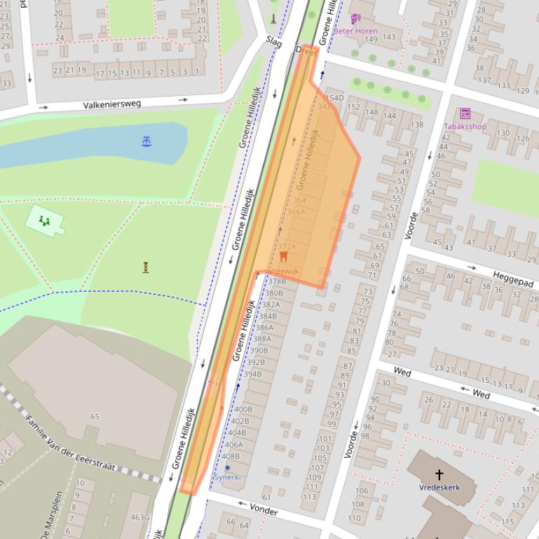 Kaart van postcodegebied 3075EC.