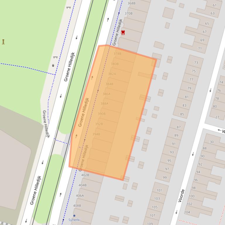 Kaart van postcodegebied 3075ED.