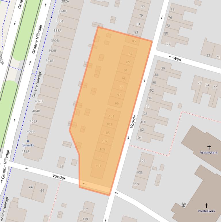 Kaart van postcodegebied 3075EP.