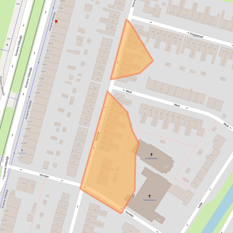 Kaart van postcodegebied 3075ET.