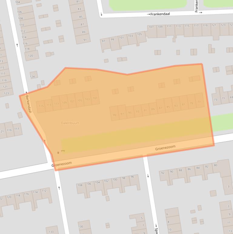 Kaart van postcodegebied 3075GB.