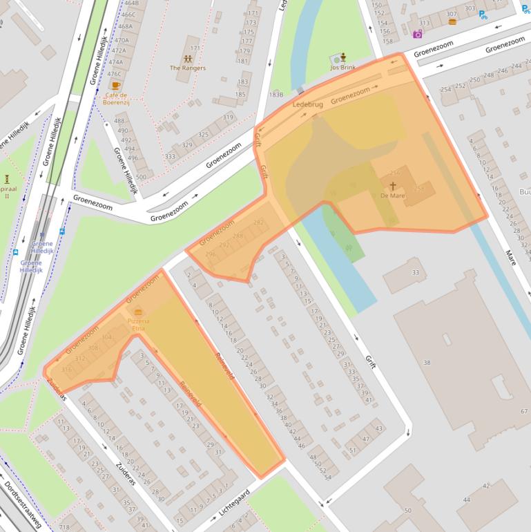 Kaart van postcodegebied 3075GM.