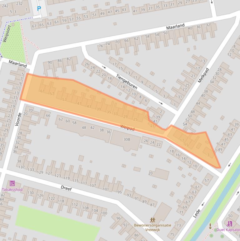 Kaart van postcodegebied 3075HS.