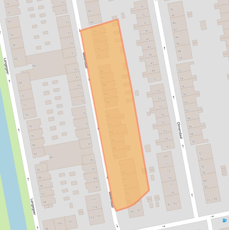 Kaart van postcodegebied 3075KL.