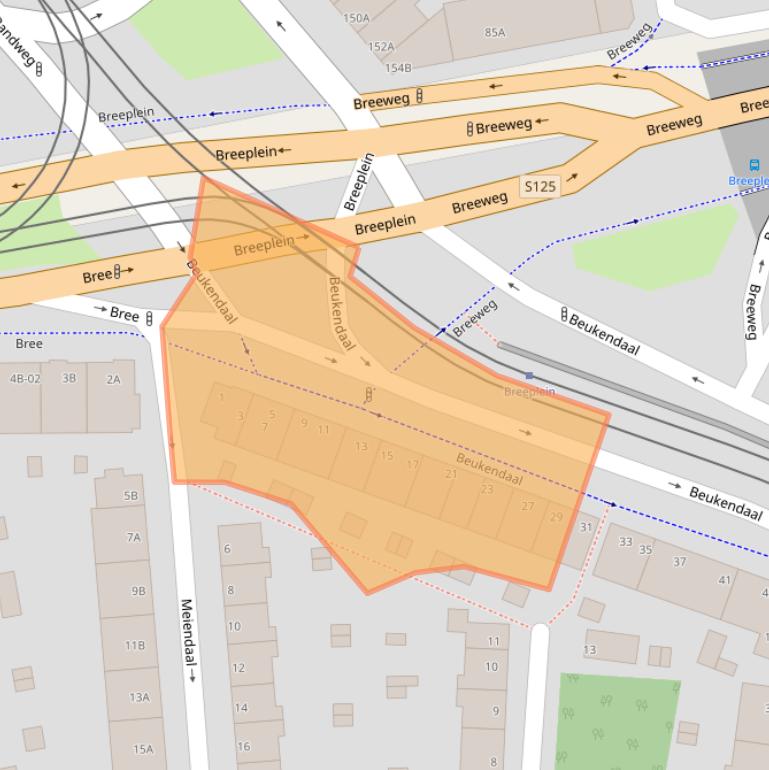 Kaart van postcodegebied 3075LA.