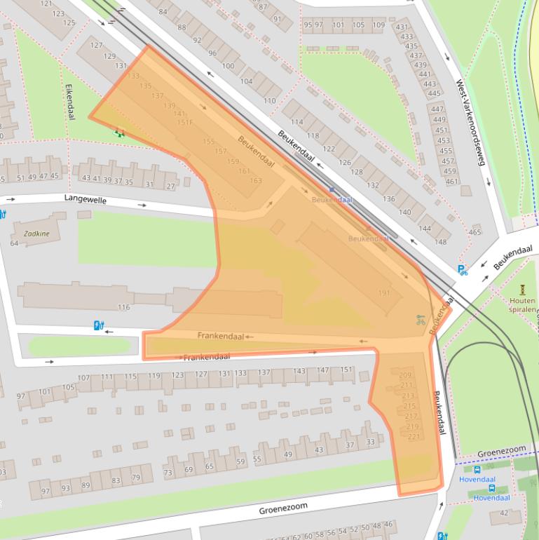 Kaart van postcodegebied 3075LE.