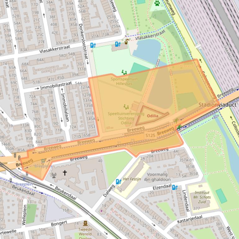 Kaart van postcodegebied 3075LJ.