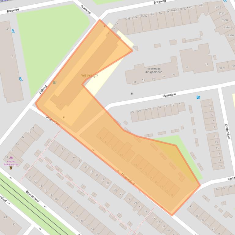 Kaart van postcodegebied 3075LN.