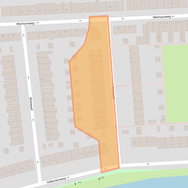 Kaart van postcodegebied 3075ME.