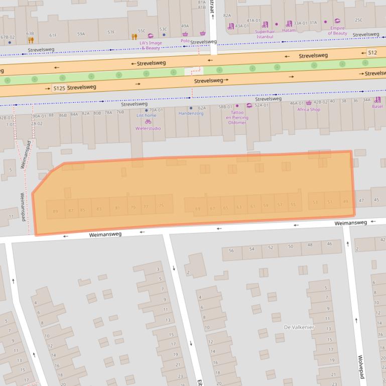 Kaart van postcodegebied 3075MK.