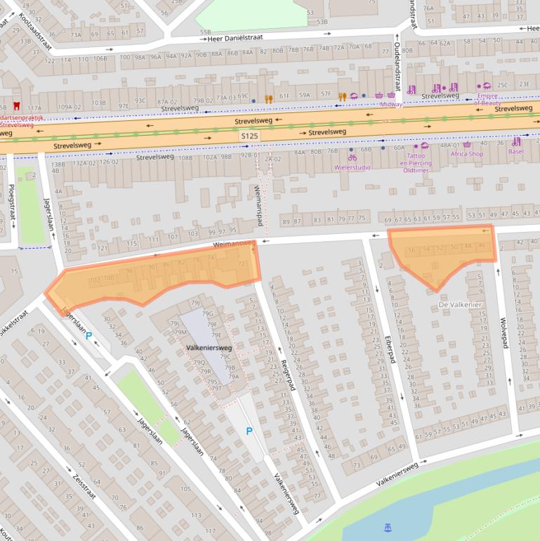 Kaart van postcodegebied 3075MP.