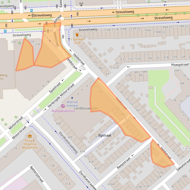 Kaart van postcodegebied 3075NN.