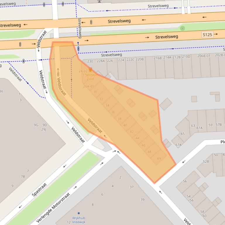 Kaart van postcodegebied 3075NP.
