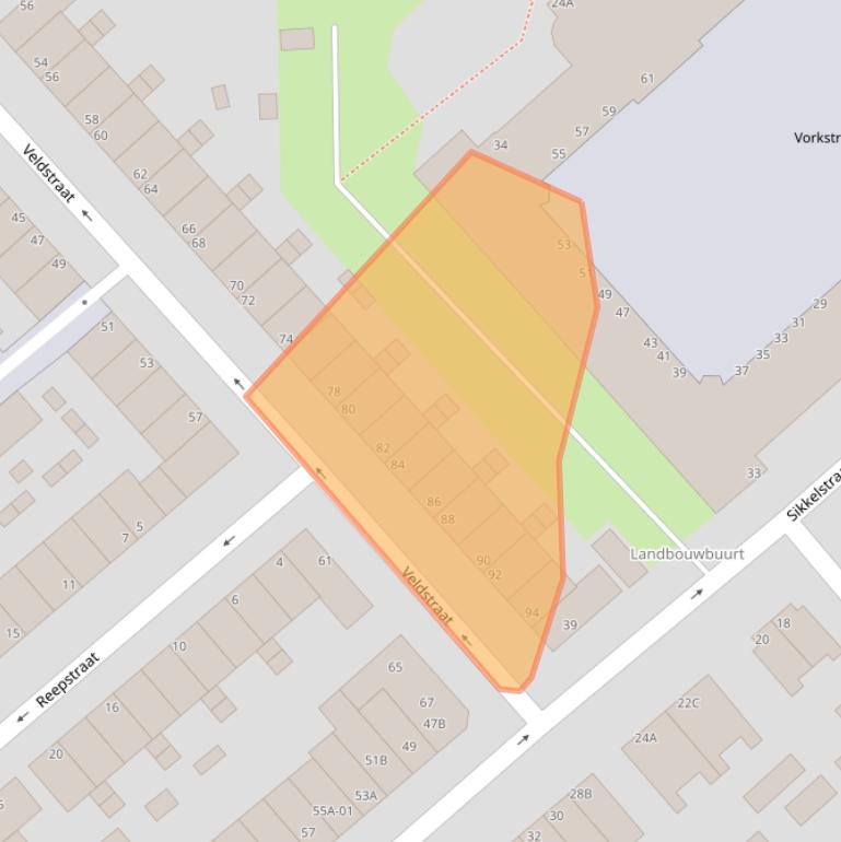 Kaart van postcodegebied 3075NS.