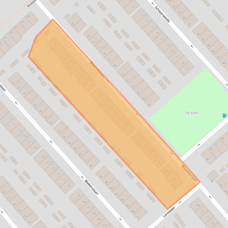 Kaart van postcodegebied 3075PE.