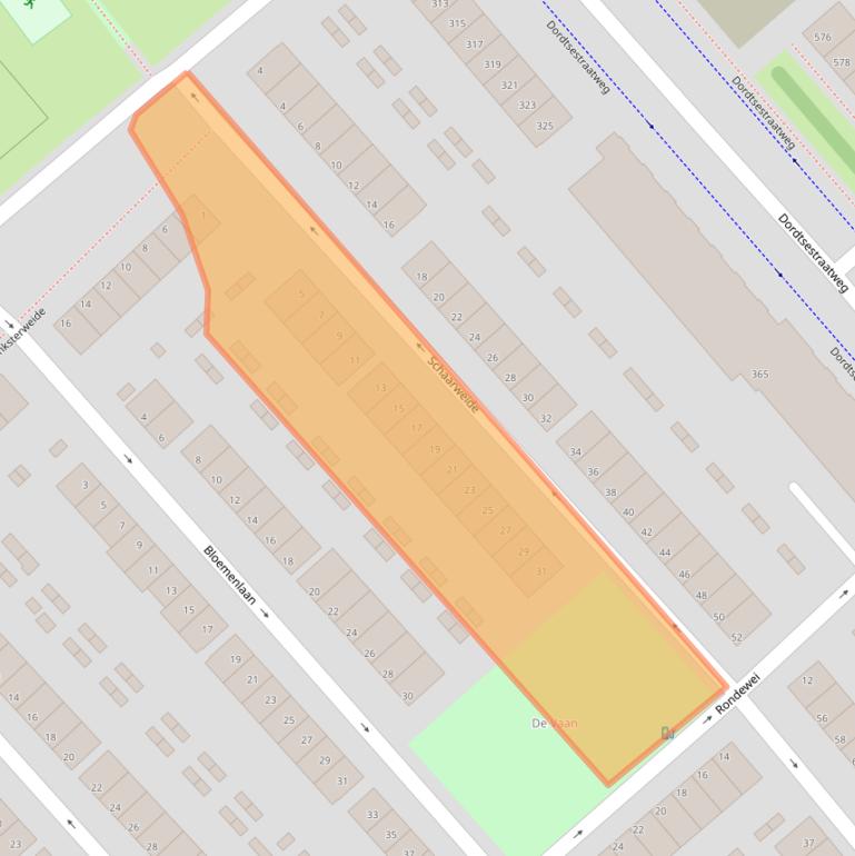 Kaart van postcodegebied 3075RA.