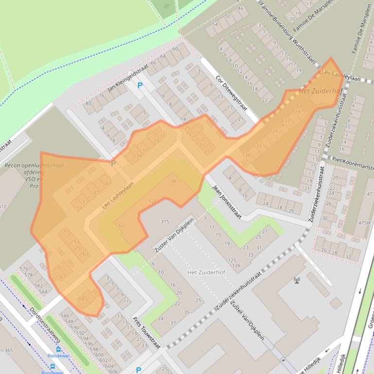 Kaart van postcodegebied 3075RP.