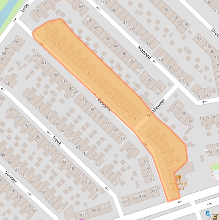 Kaart van postcodegebied 3075TA.