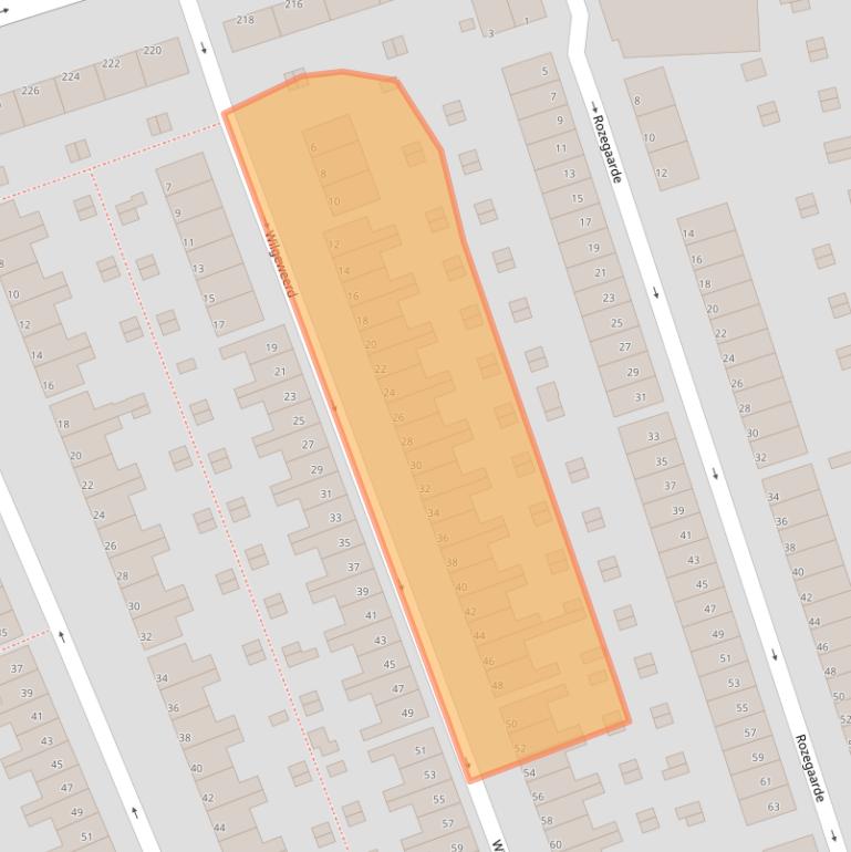 Kaart van postcodegebied 3075VS.