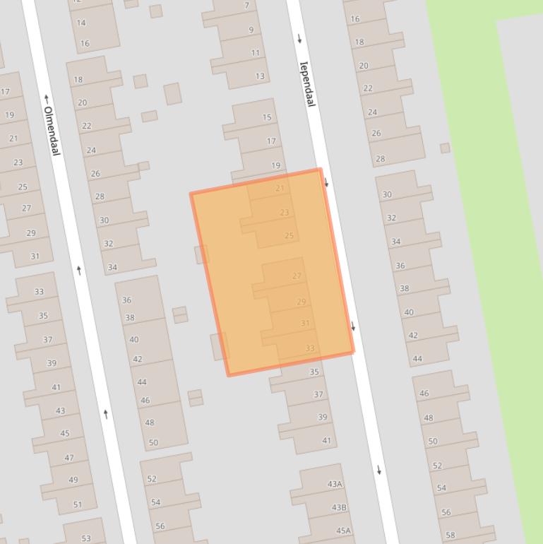 Kaart van postcodegebied 3075WD.