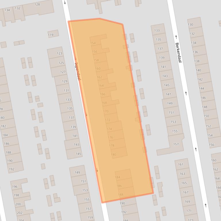 Kaart van postcodegebied 3075WP.