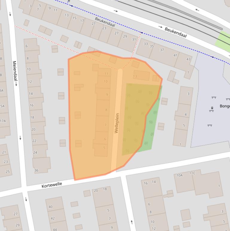 Kaart van postcodegebied 3075WT.