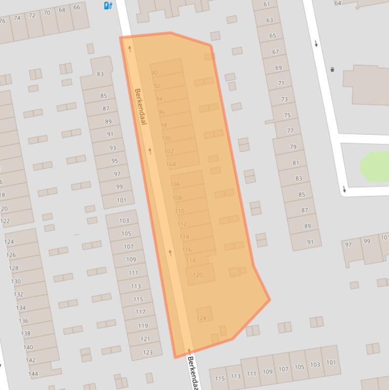 Kaart van postcodegebied 3075XJ.