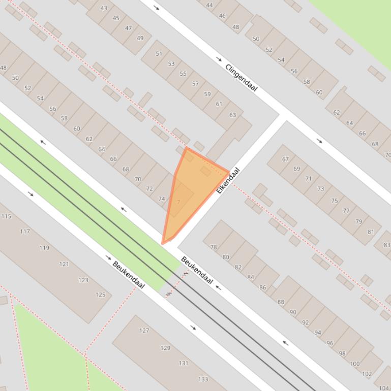 Kaart van postcodegebied 3075XM.