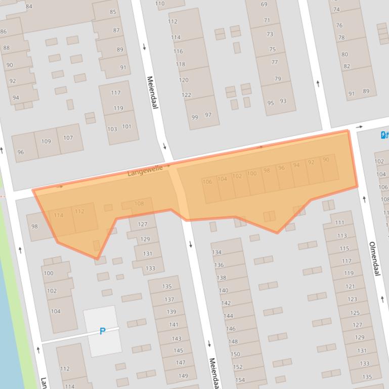 Kaart van postcodegebied 3075XX.