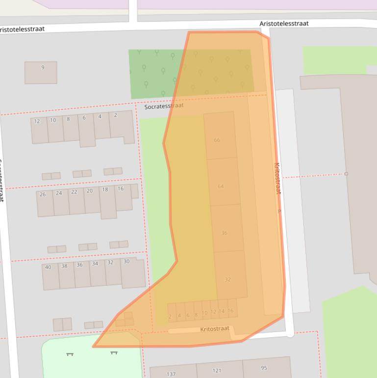 Kaart van postcodegebied 3076BH.