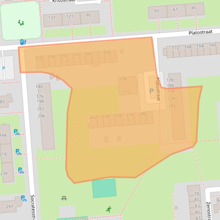 Kaart van postcodegebied 3076BS.