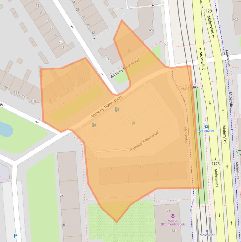 Kaart van postcodegebied 3076CA.