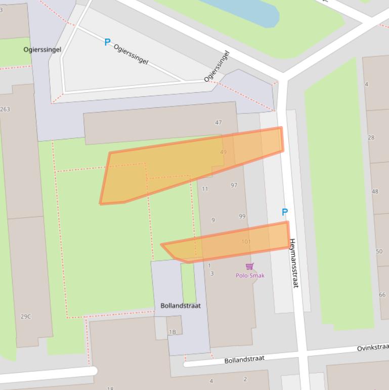 Kaart van postcodegebied 3076CE.