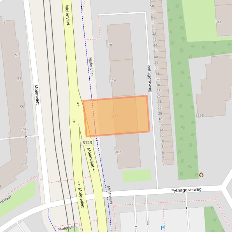 Kaart van postcodegebied 3076CL.