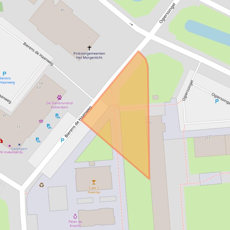 Kaart van postcodegebied 3076CR.