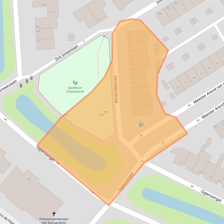 Kaart van postcodegebied 3076CV.