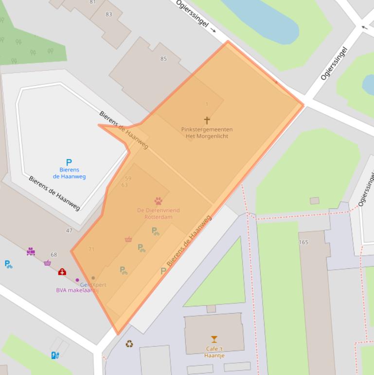 Kaart van postcodegebied 3076DA.