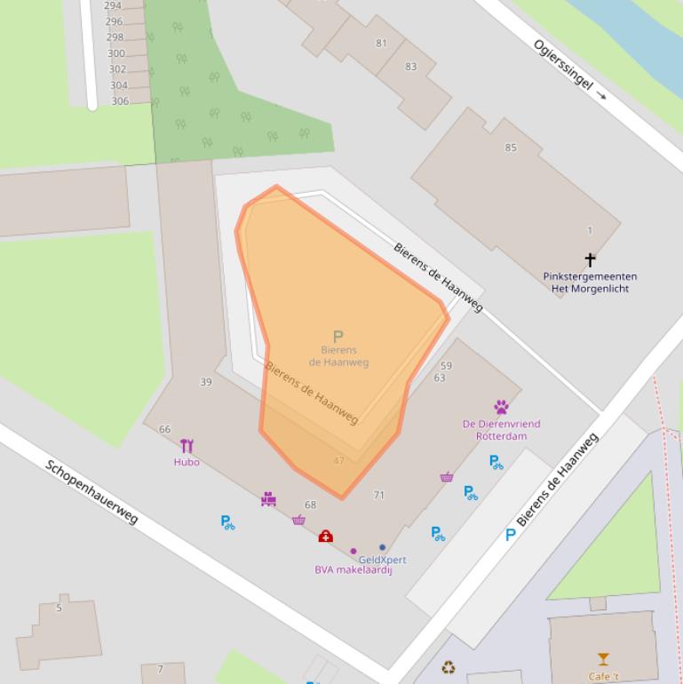 Kaart van postcodegebied 3076DB.