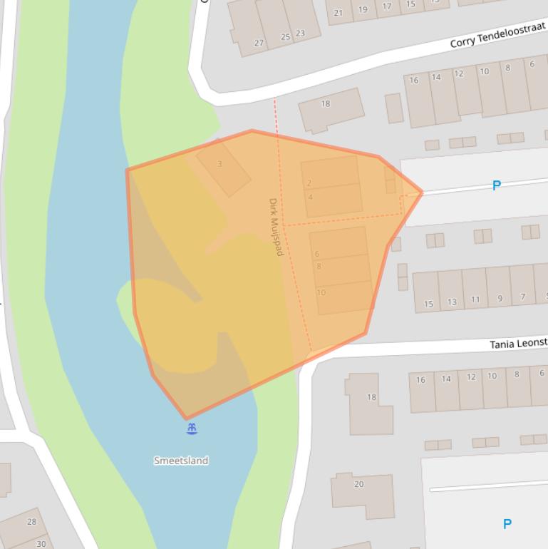 Kaart van postcodegebied 3076DX.