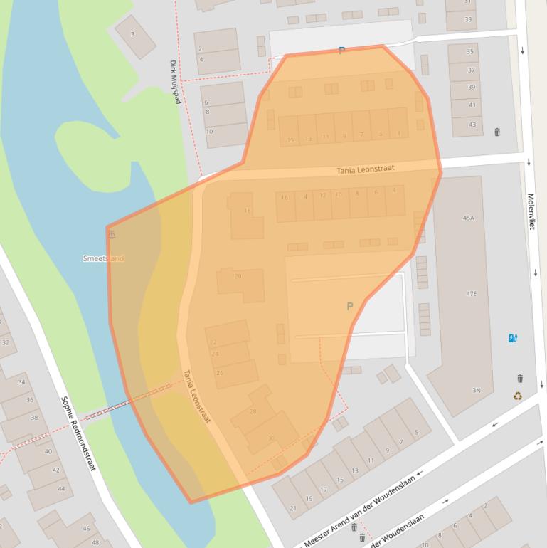 Kaart van postcodegebied 3076DZ.