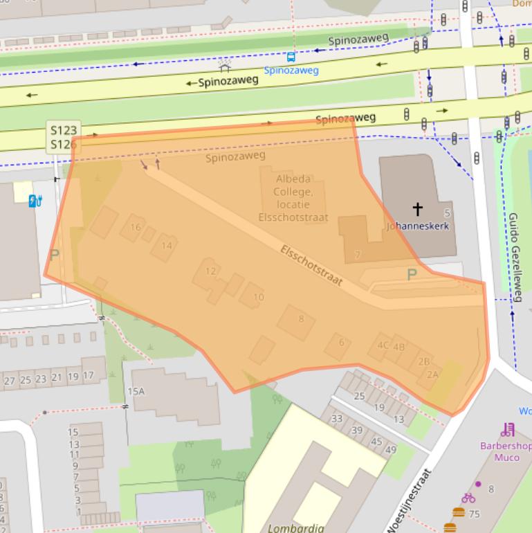 Kaart van postcodegebied 3076EA.